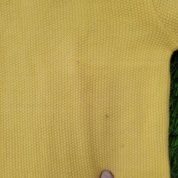 Vintage 80s MOD Ringer Sweater Women 2XS/XS 17x18 Cropped Yellow - Picture 9 of 12